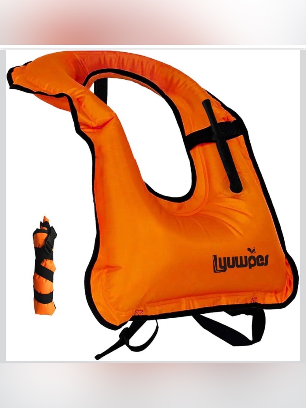Inflatable Snorkel Vest Adult Snorkeling Jacket Free Diving Swimming Safety. NWT